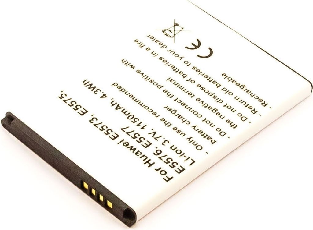 Akku für Huawei E5575 Li-Ion 3,7 Volt 1150 mAh schwarz.
