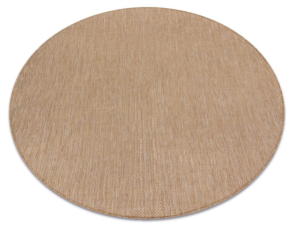 Teppich SISAL SION Kreis A5165A Melange flach gewebt natural beige rund 120 cm