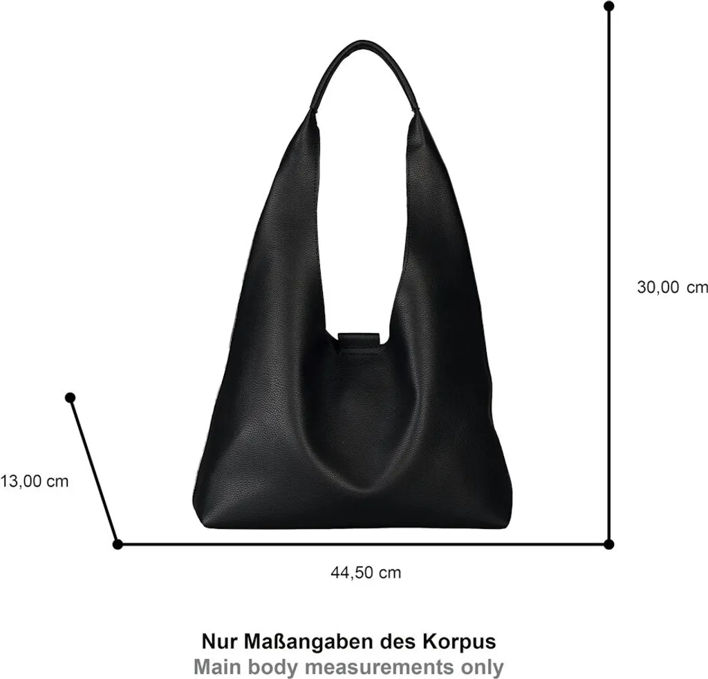 Sac à main Hobo L Noir Filipa Tom Tailor : Grand Sac Porté Épaule Femme - 5