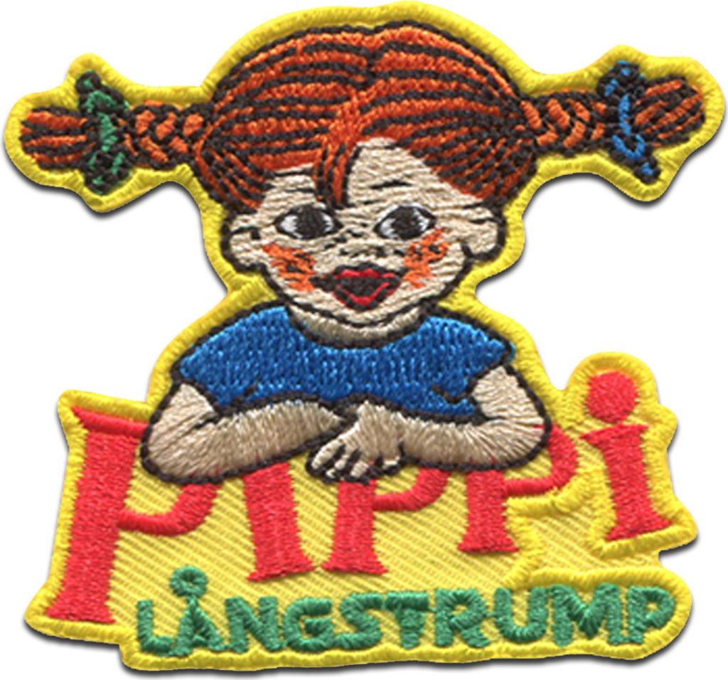 Pippi Langstrumpf © Mit Logo - Aufnäher, Bügelbild, Produktbild 