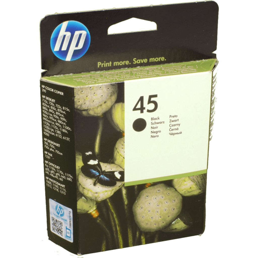 HP 45 Schwarz Original Druckerpatrone groß, Schwarz, Tinte Produktbild 