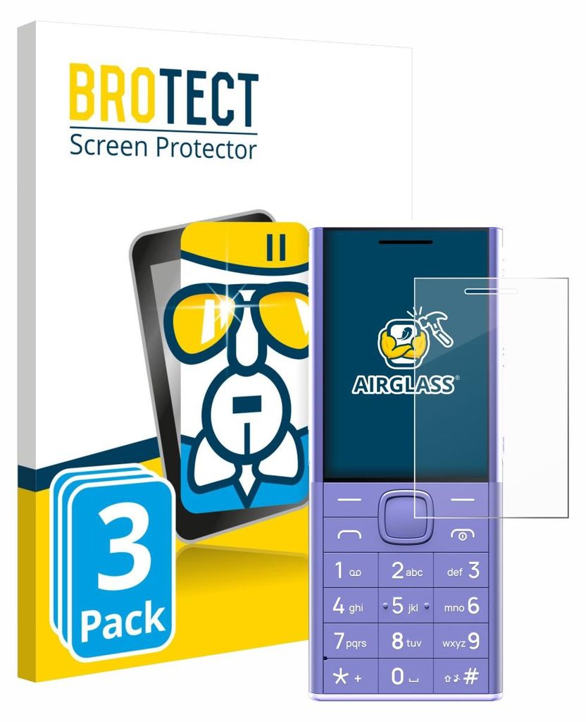 3x BROTECT Schutzglas für Nokia 150 Music Schutzfolie Panzer Folie Glas Display Schutz klar