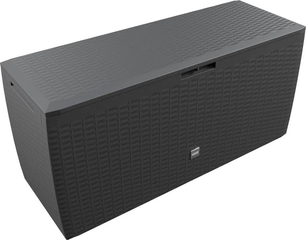 Coffre de jardin étanche 290 L - Rangement anthracite résistant aux UV