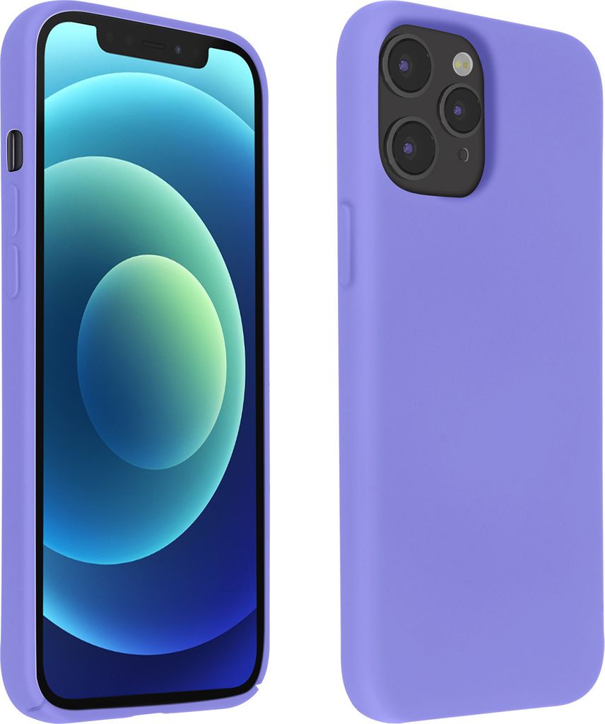Halbsteife Silikon Handyhülle Apple iPhone 12 Pro Max, Soft Touch - Violett