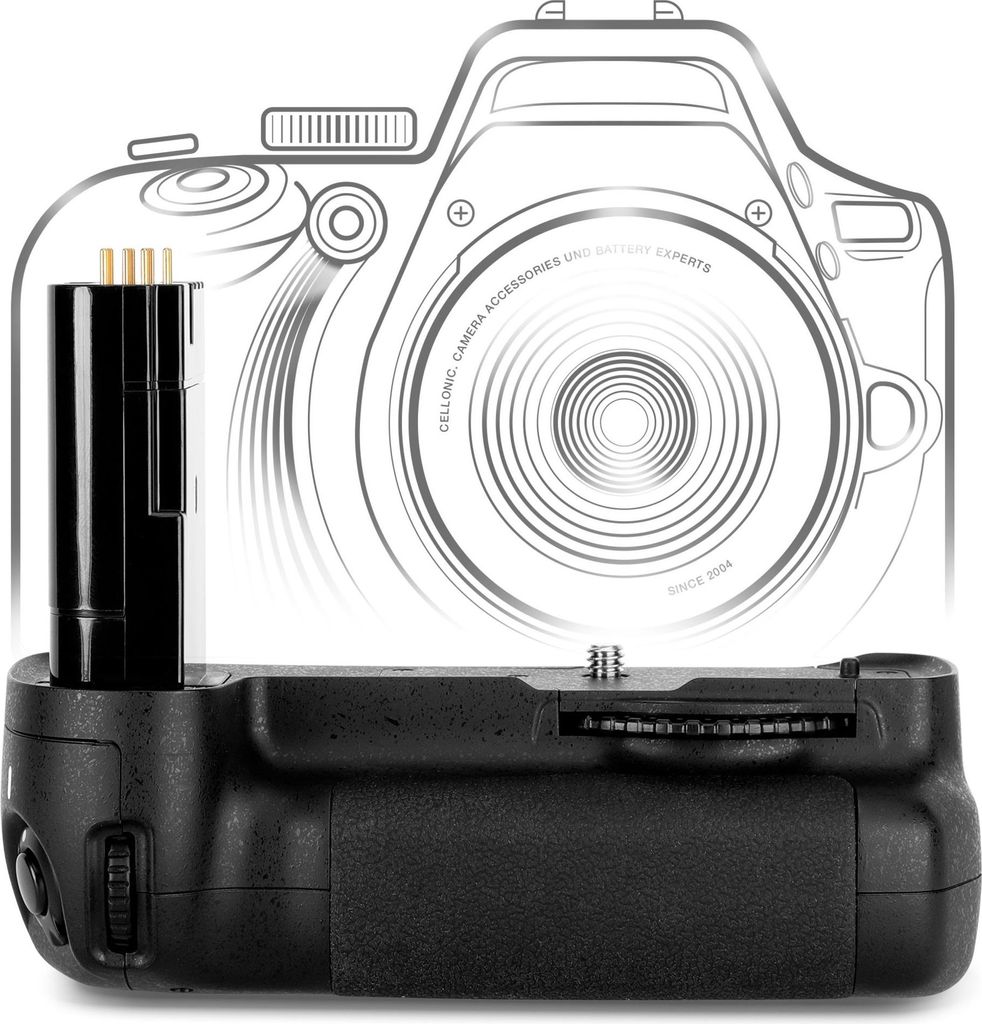 CELLONIC Batteriegriff MB-D200 kompatibel mit Nikon D200 Akkugriff für EN-EL3e Battery Grip - Kamera Hochformatgriff, Multifunktions Handgriff, Ve...