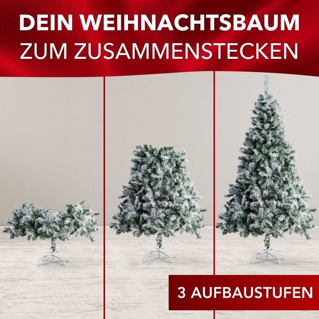 Künstlicher Weihnachtsbaum Tannenbaum 120-240 cm Christbaum Produktbild 5