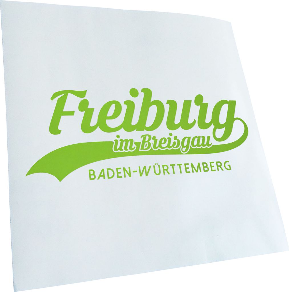 Kiwistar - Autoaufkleber - Freiburg Baden-Württemberg - Lindgrün - 50x19cm - Aufkleber für Auto, Laptop, Fahrrad, LKW, Motorrad mehrfarbig JDM D...