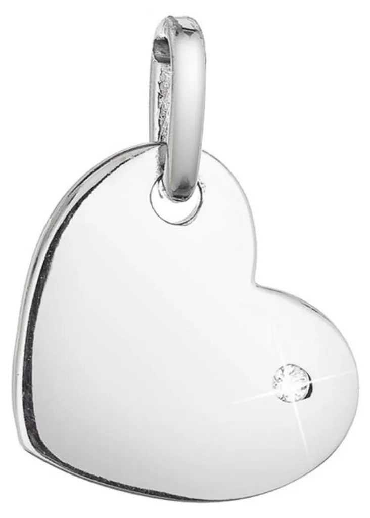 Pendentif cœur en argent et zircone 14020.1 - Bijou élégant femme