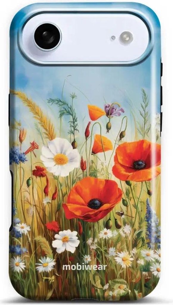 Handyhülle für iPhone Air, Mobiwear Elite Pro, Wiesenblumen