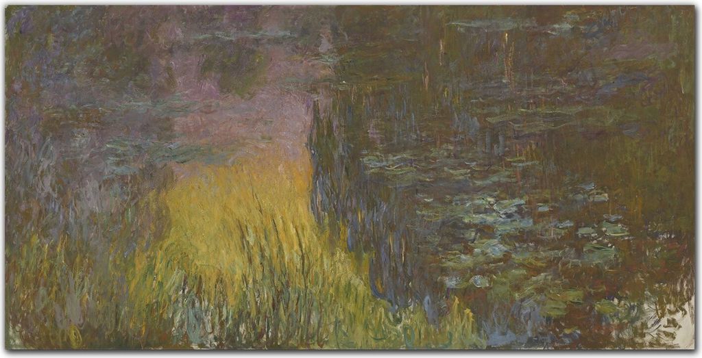 Coloray Bild aus Leinwand 100x50 Leinwand Dekoration - Monet Seerosen Sonne