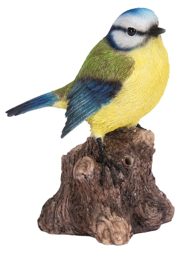 Mésange charbonnière ultra détaillée avec chant et détecteur intégré