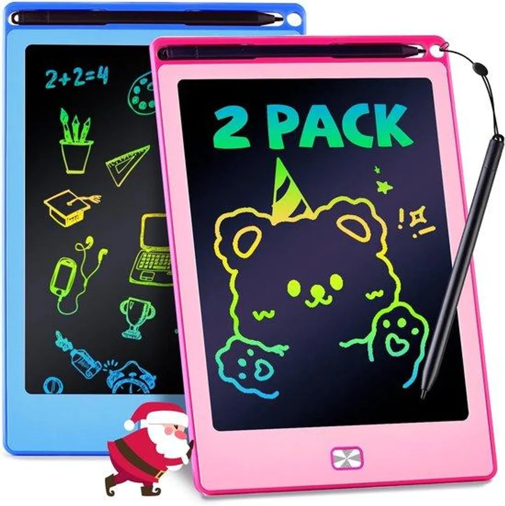 Tablette de dessin LCD avec écran couleur - Lot de 2 jouets éducatifs