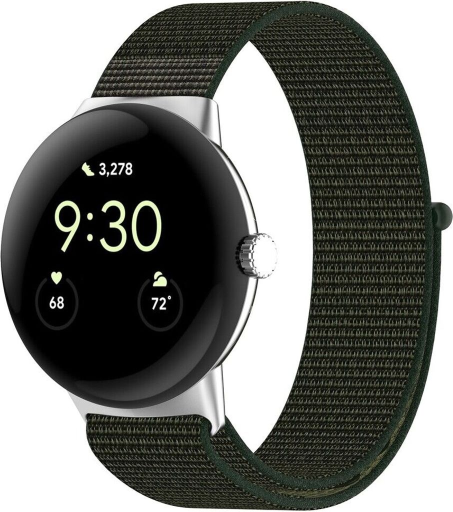 Strap-it Weiches Nylonband – passend für Google Pixel Watch 1/2 – Nylonband mit Klettverschluss für Pixel Watch