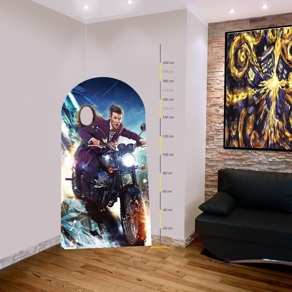 Pappfigur DOCTOR WHO geht Kopf Der Stand Doktor und Clara auf dem Motorrad Hauteu