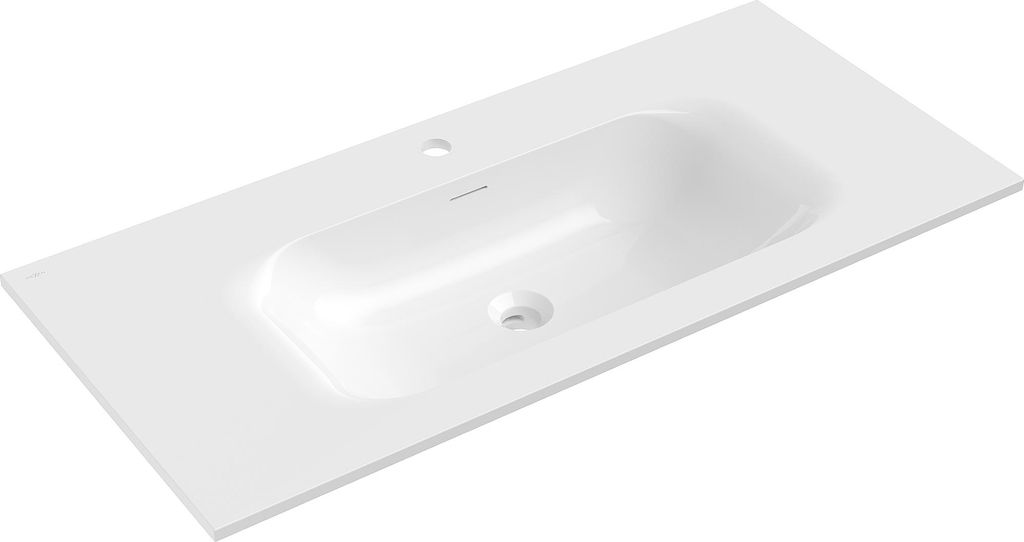 Mexen Vela Waschbecken zum Einlassen in die Arbeitsplatte 101 x 46,5 cm, weiß glänzend - 25231000