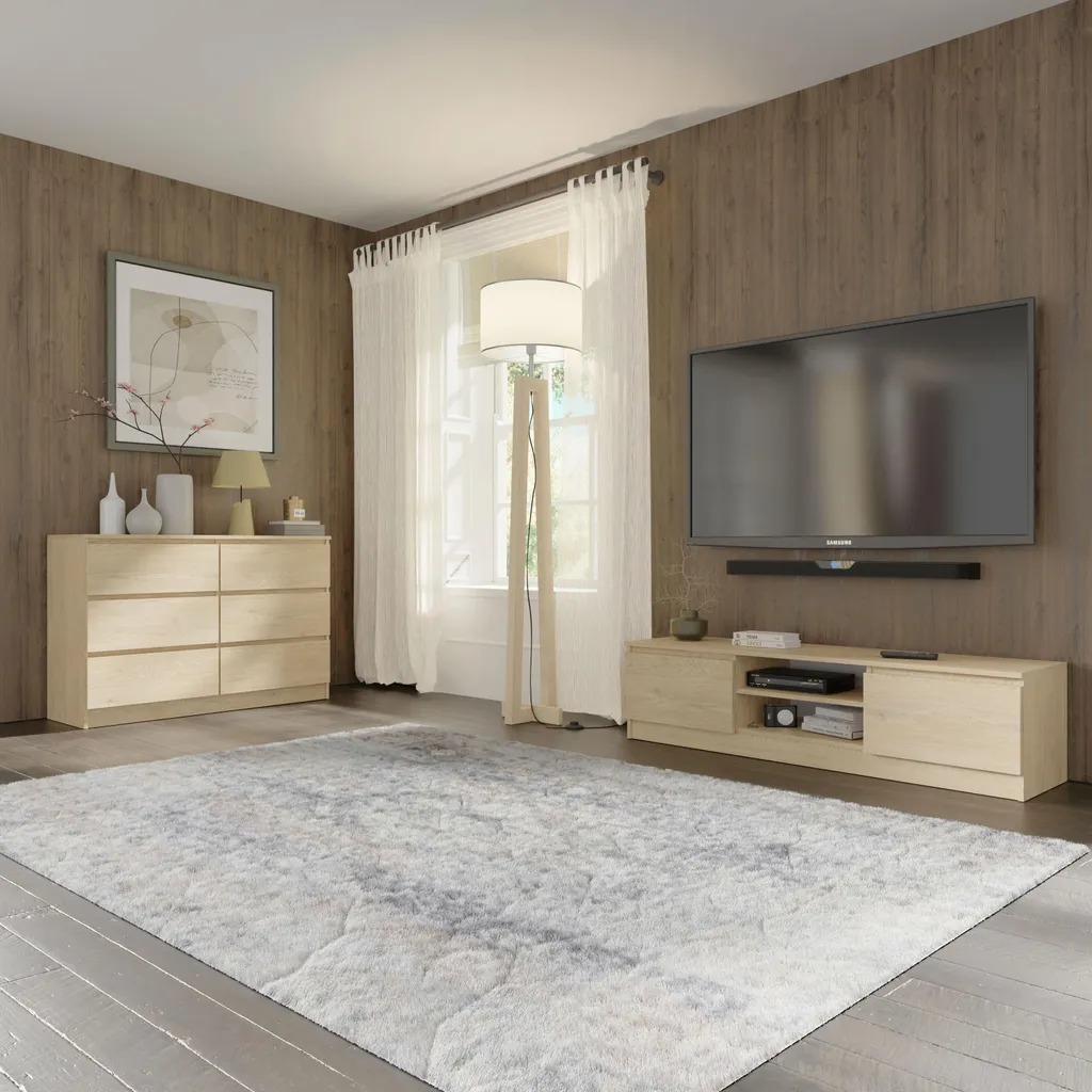Commode 120 cm MAJA S6 Chêne Cremona - Meuble de Rangement Robuste - 7