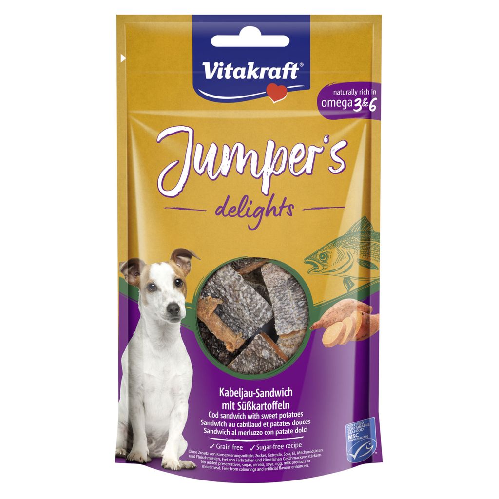 Vitakraft Hundesnack Jumpers delights Kabeljau-Sandwich - Produktbild 