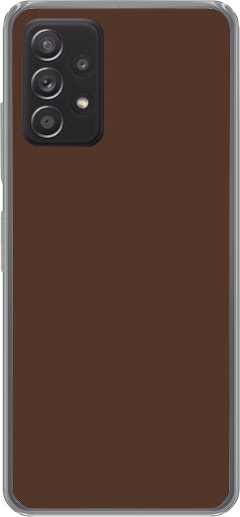 MuchoWow Handyhülle Schutzhülle Hülle für Telefoonhoesje Samsung Galaxy A53 5G Braun - Dunkel - Farben Silikon Softcase Handy Hülle - Hardcover