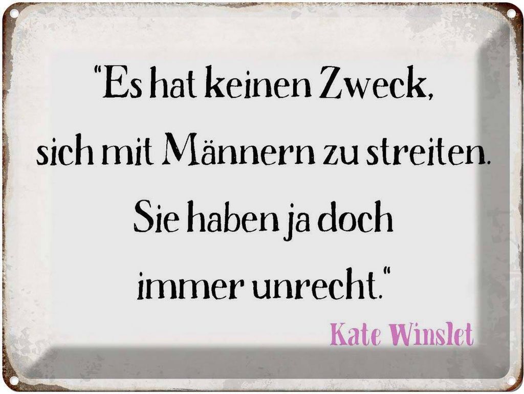 vianmo Blechschild 30x40 cm keinen Zweck sich mit Männern Spruch Zitat
