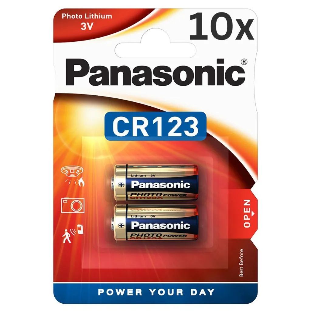 Pack 20 Piles CR123A Panasonic Lithium - Évitez les Pannes de vos Capteurs