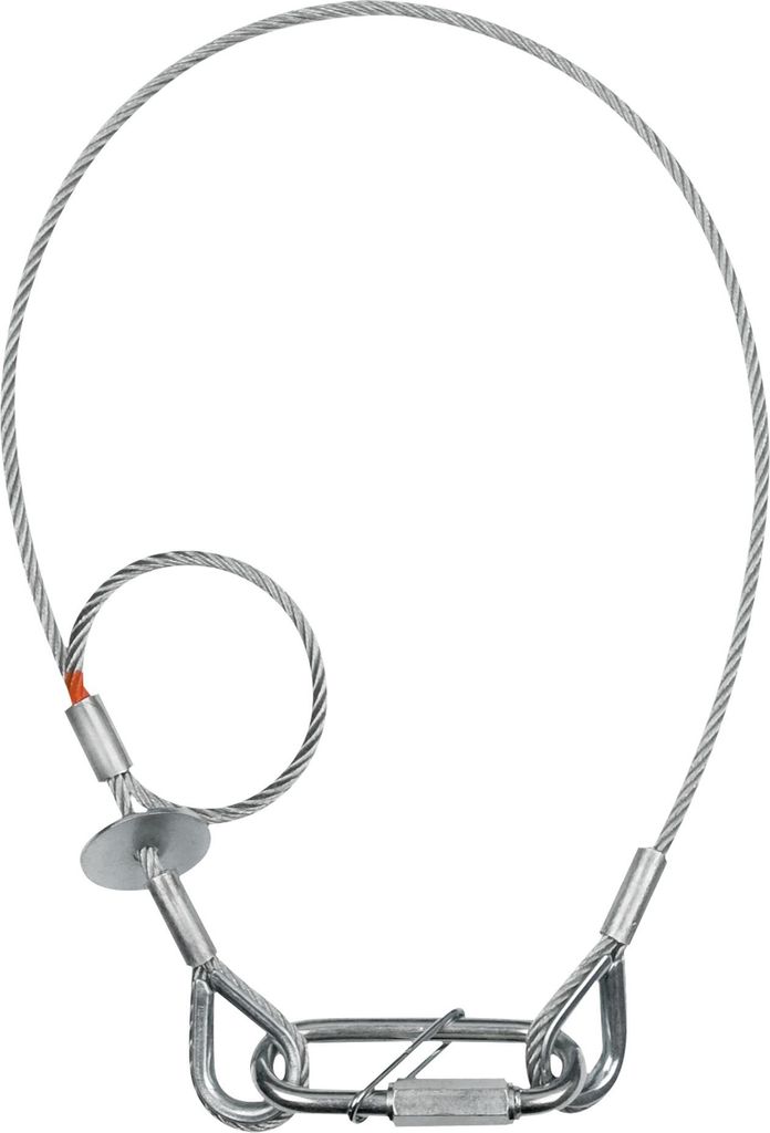 Saveking Safety Cable 4 mm - BGV-C1 WLL: 40 kg - 60 cm - Silber