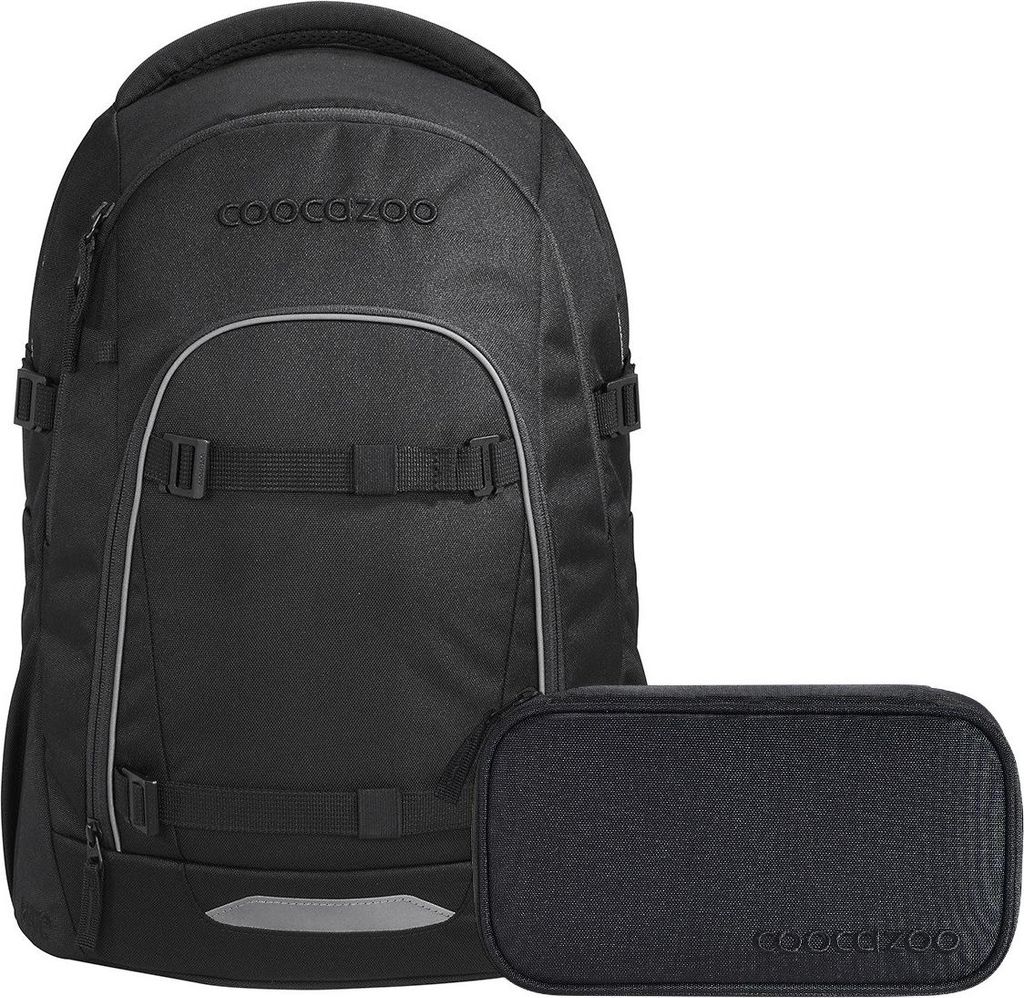 Coocazoo Mate Black Coal Schulrucksack Set 2tlg.