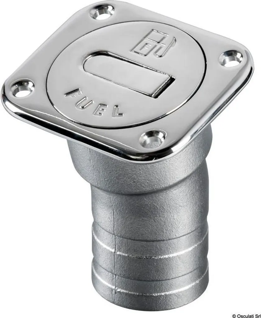 Bouchon de pont diesel 38 mm carré en inox pour remplissage sécurisé