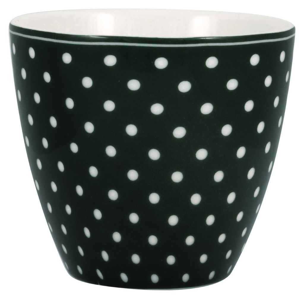 Greengate Dotty Latte Cup dark green 0,35l Produktbild 