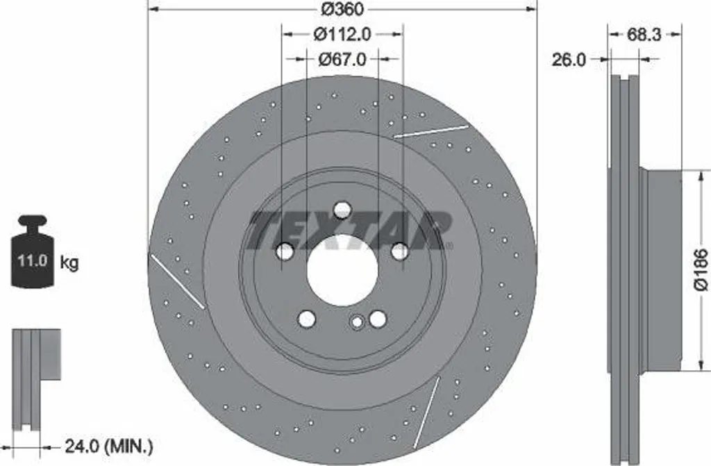 Disque de frein de rechange pour entretien Mercedes Classe E et CLS