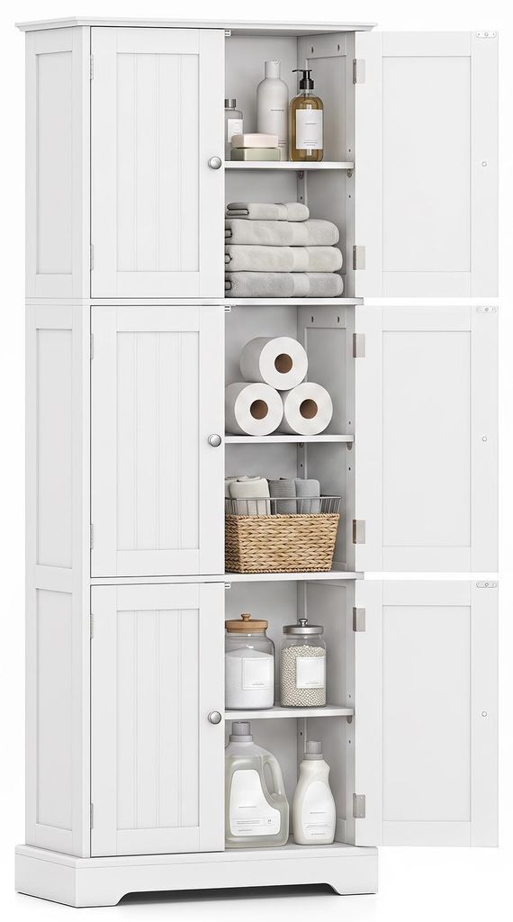 Armoire haute COSTWAY avec 6 portes, dimensions 60 x 30 x Image du produit 