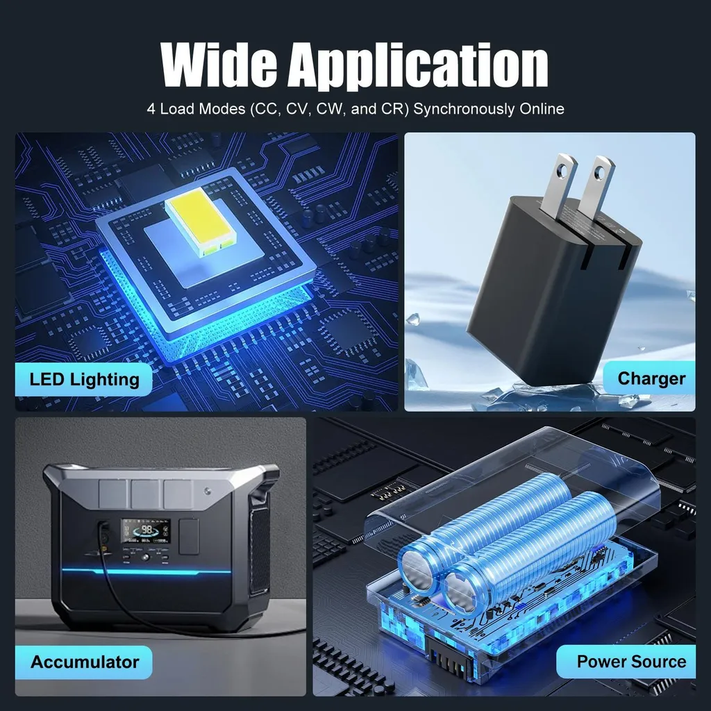 Banc de décharge et charge électronique programmable KP184 400W Bleu - 9
