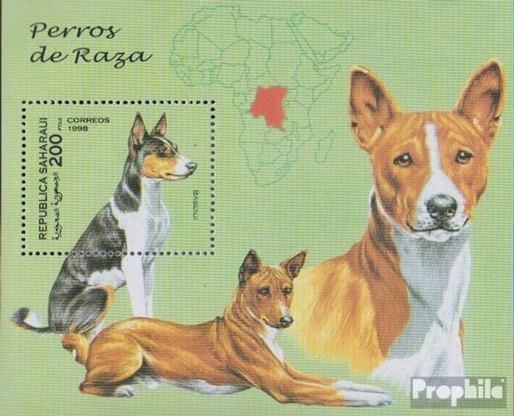 Briefmarken Sahara 1998 Mi Ausgabe der Exilregierung ohne Gültigkeit im int. Postverkehr Nr.48 postfrisch Hunde