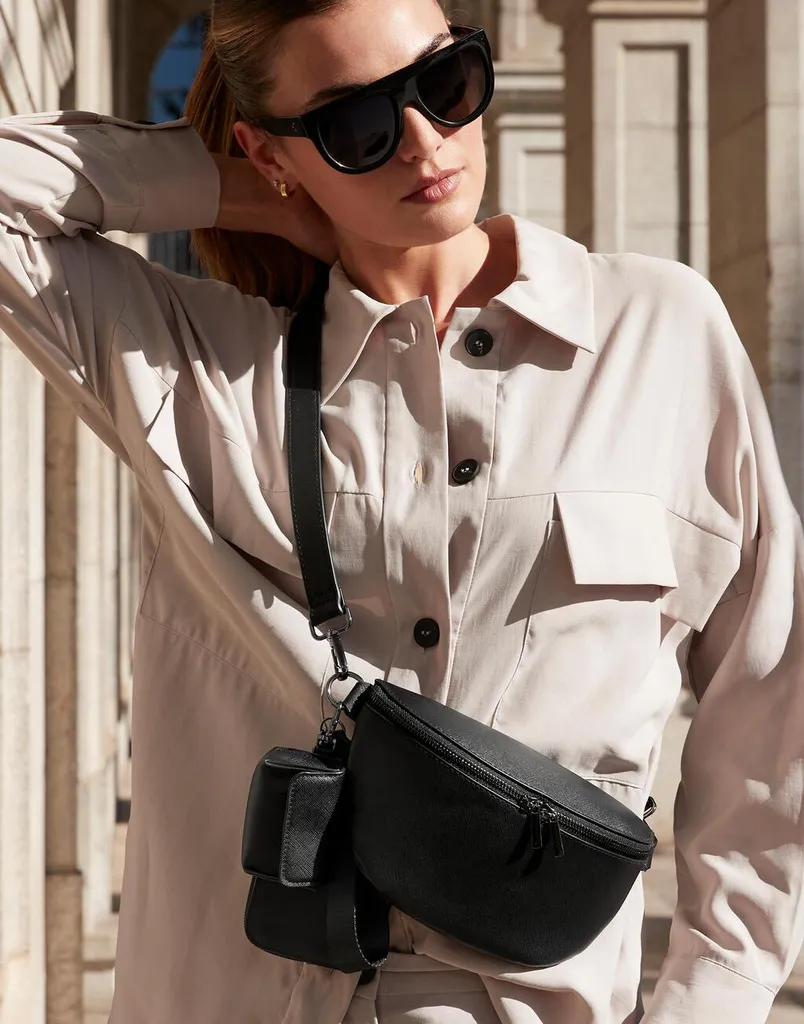 Marsupio Donna BagBase BG766 Oyster | Look Urban e Grana Saffiano - 9