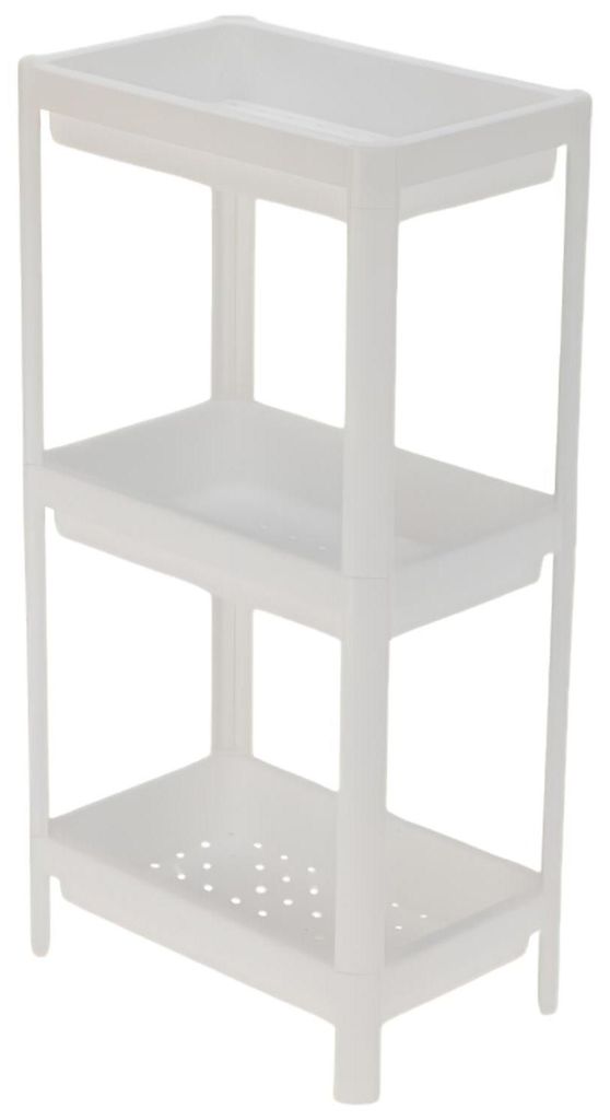 Badregal 3-stufig Küche 36x71 cm Kunststoff, weiß Produktbild 