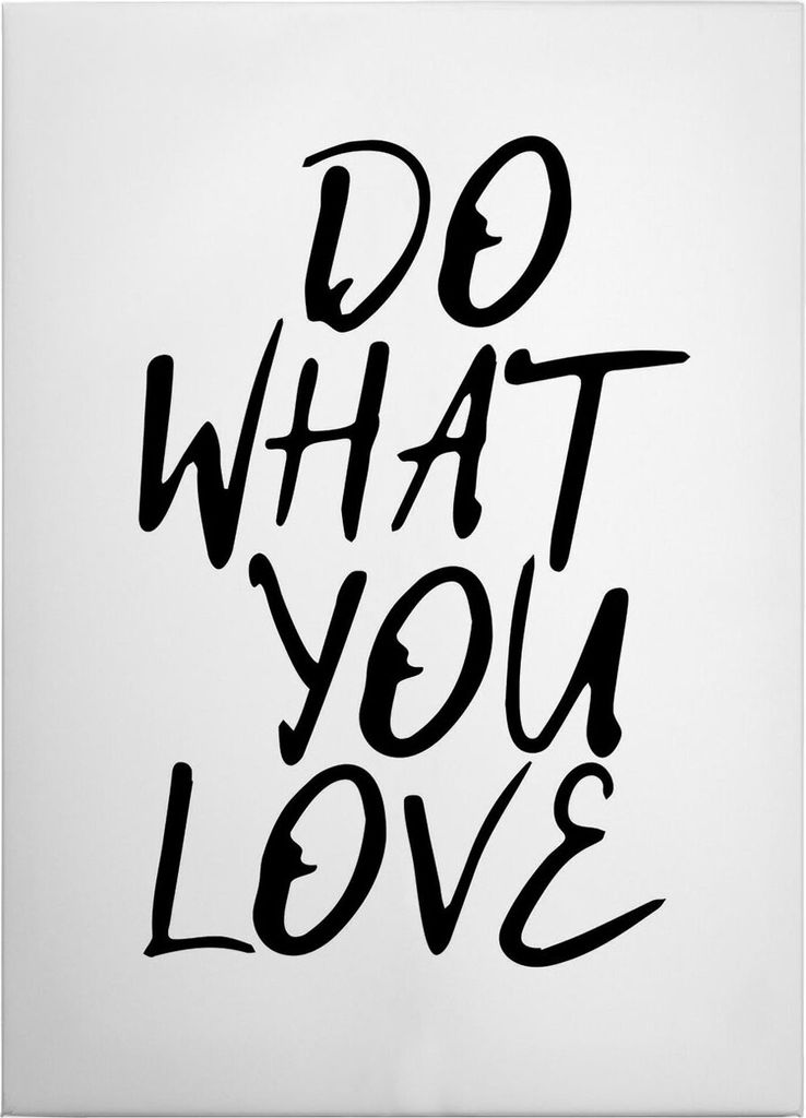 Leinwandbild Zitate Sprüche 70 x 50 cm - Wandbild Weiß Schwarz - Keilrahmen Wohnzimmerdeko Wanddeko Wandgemälde