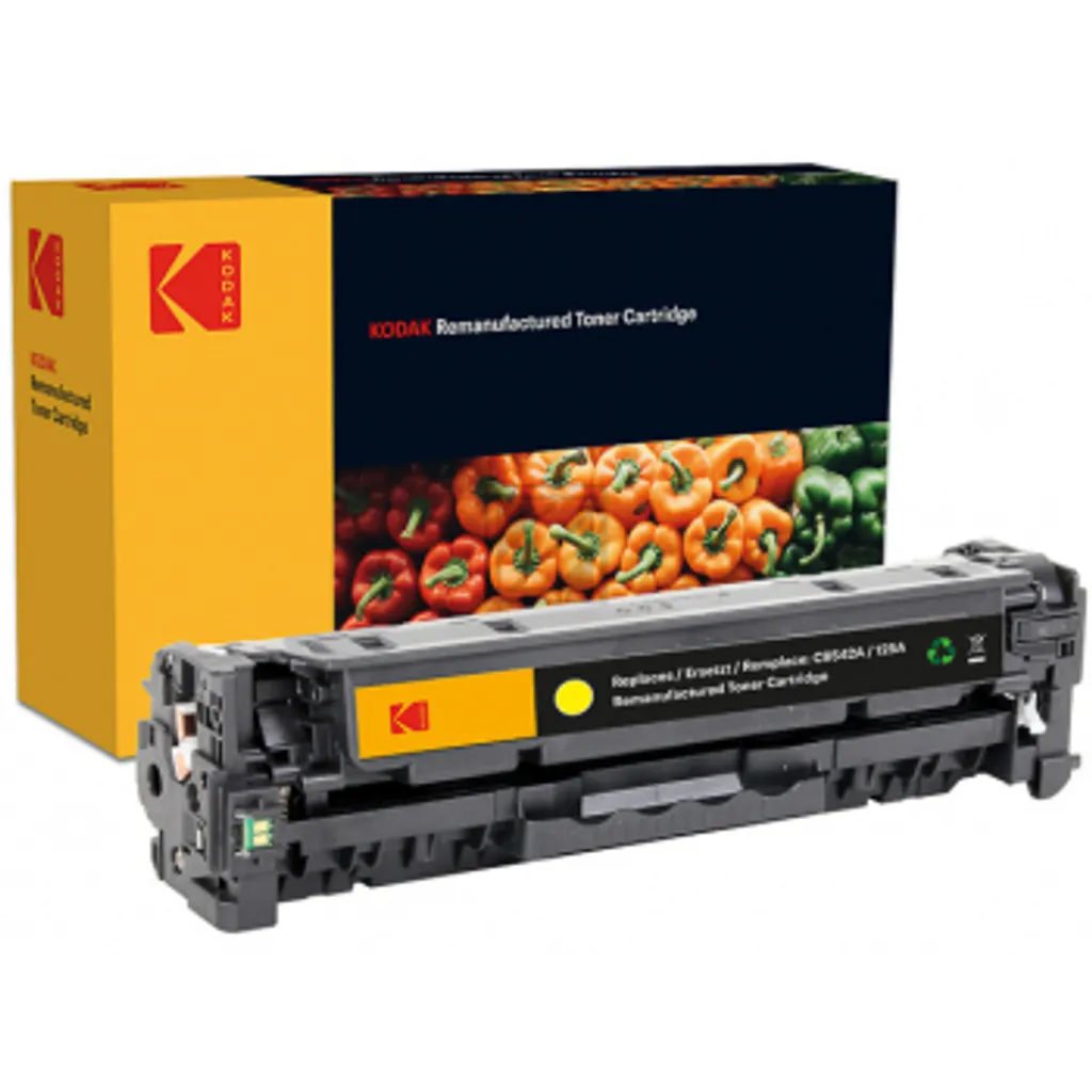 Toner Laser Jaune Kodak pour HP CB542A Idéal pour Impression Professionnelle
