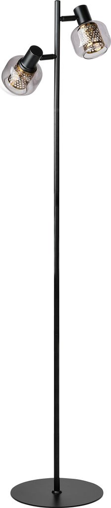 OSRAM Decor Firefly Stehleuchte, 2x E14 Fassung, Schwarz, Stahl/Glas, Textilkabel, Industrial Design