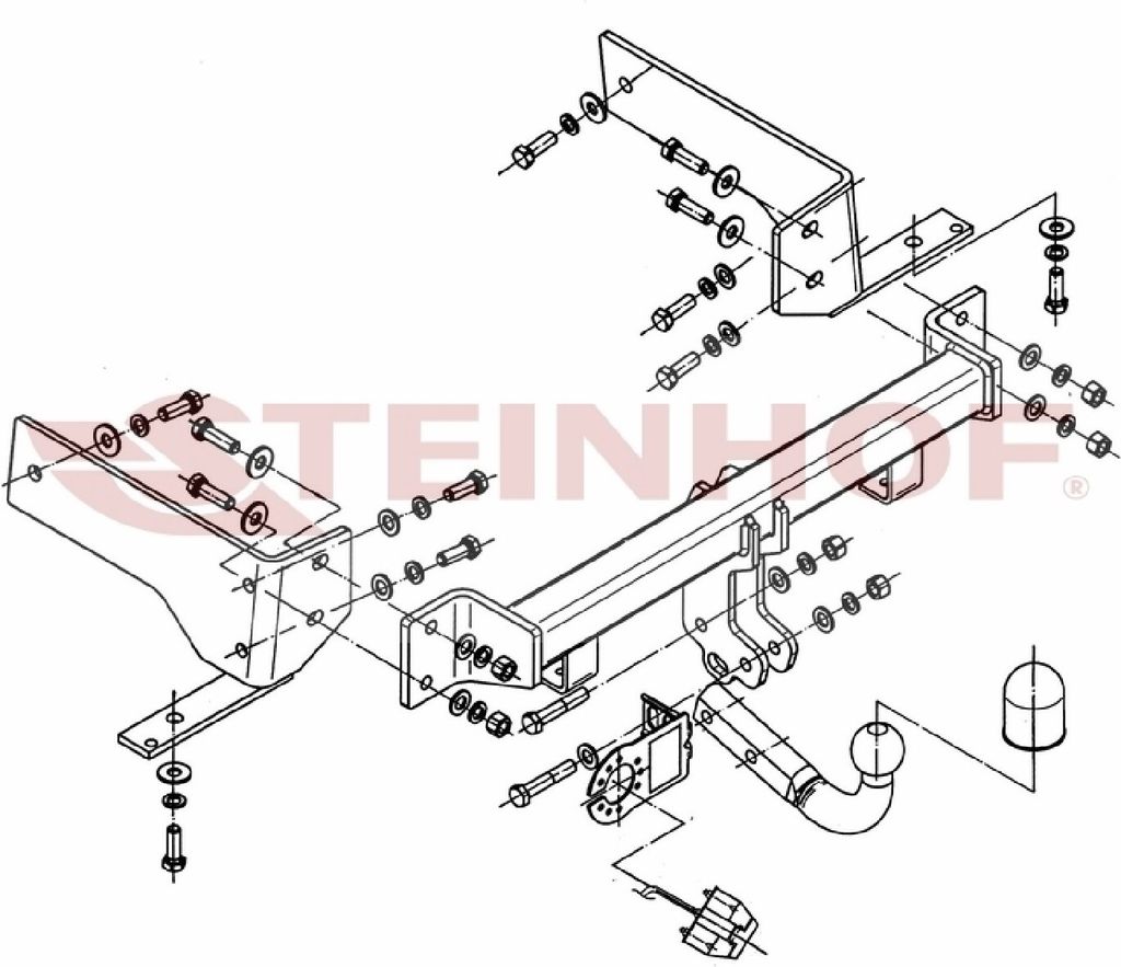 Z546108 Anhängerkupplung passend für CHEVROLET Captiva 2006-05/2013 starr