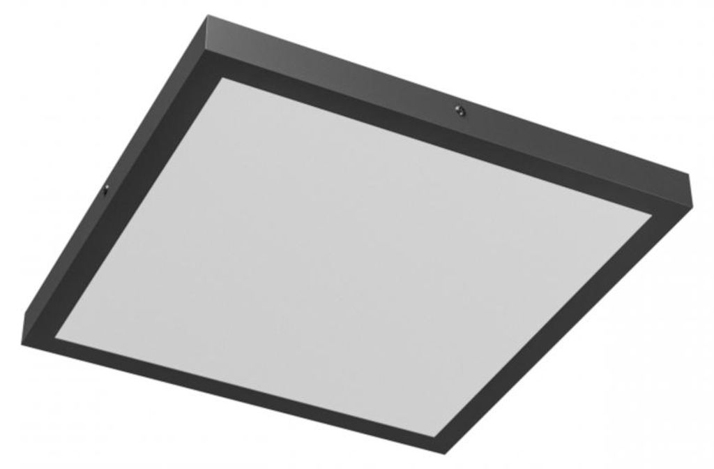 400x400 mm LED Aufputz Deckenpanel Deckenleuchte 24W/35W/40W – CCT 3 einstellbare Lichtfarben 3000K–6000K Schwarz