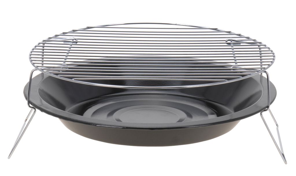 BBQ Mini Grill 36 cm Ø Camping Tragbarer Rundgrill