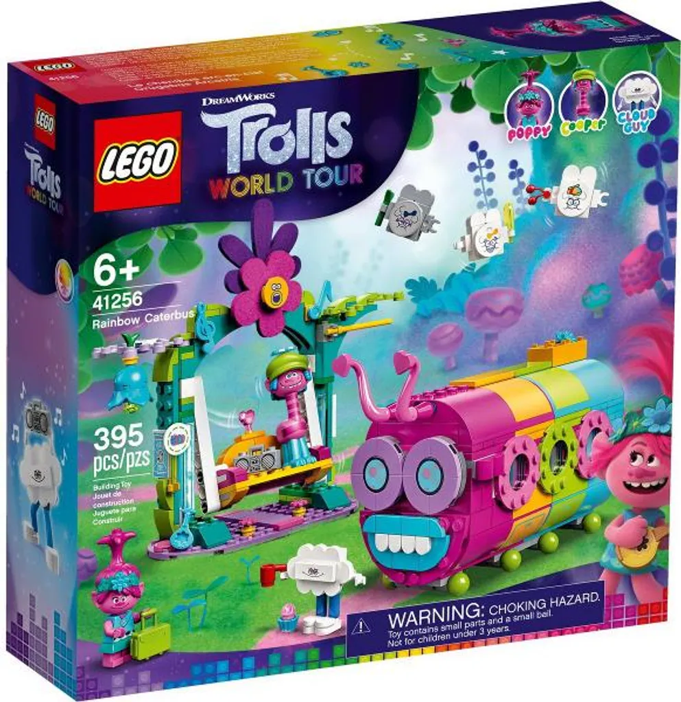 Jouet de construction Chenille arc-en-ciel LEGO Trolls 41256