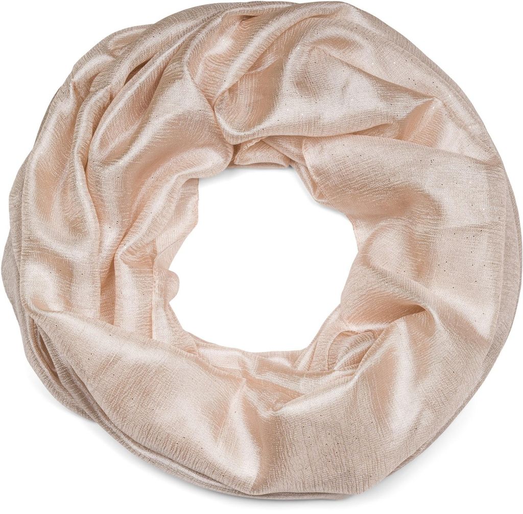 styleBREAKER Damen Loop Schal leicht und seidig mit Glitzer Produktbild 