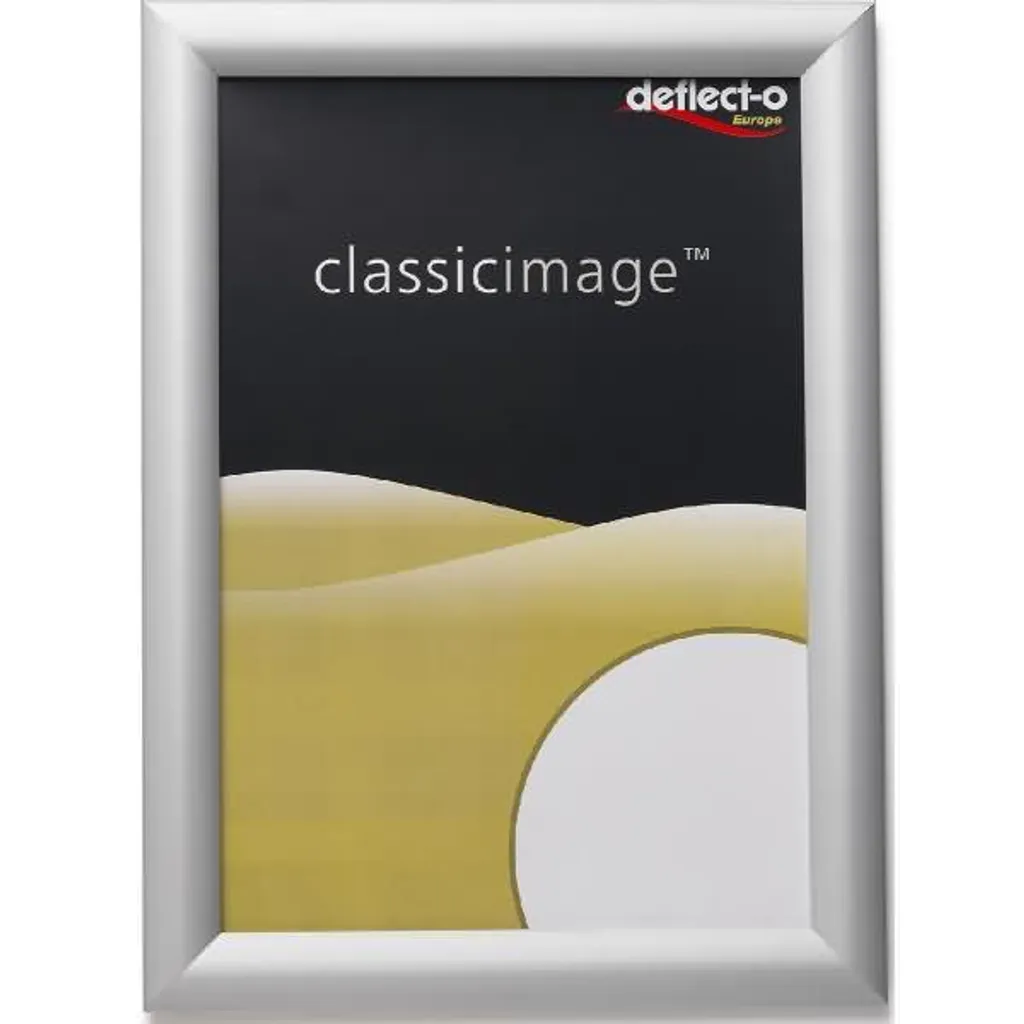 Porte-brochures mural Deflecto A1 avec cadre à clipser argenté robuste - 3