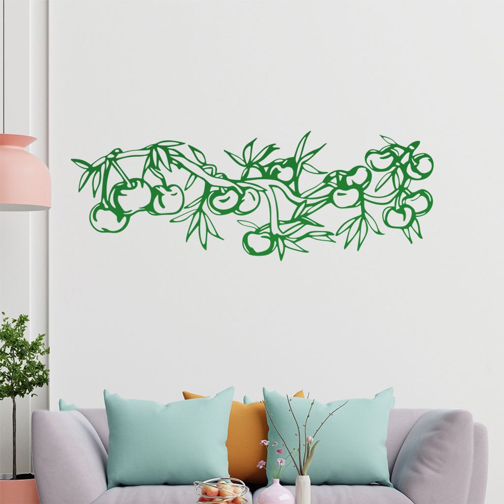 Blumen - Ranken Wandtattoo in 6 Größen - Wandaufkleber Wall Sticker - Dekoration, Küche, Wohnzimmer, Schlafzimmer, Badezimmer
