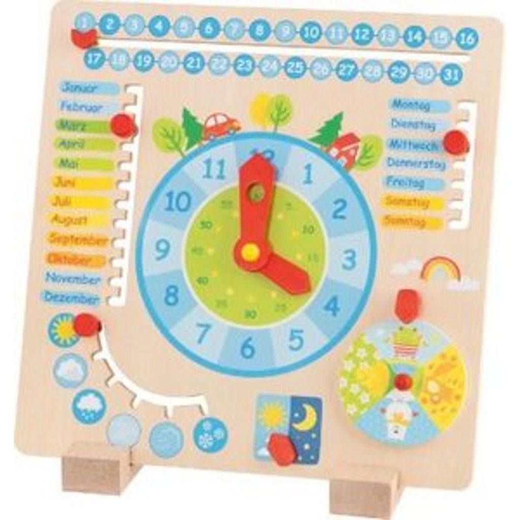 goki 58398 - Orologio dell'anno - in legno - I bambini Immagine del prodotto 