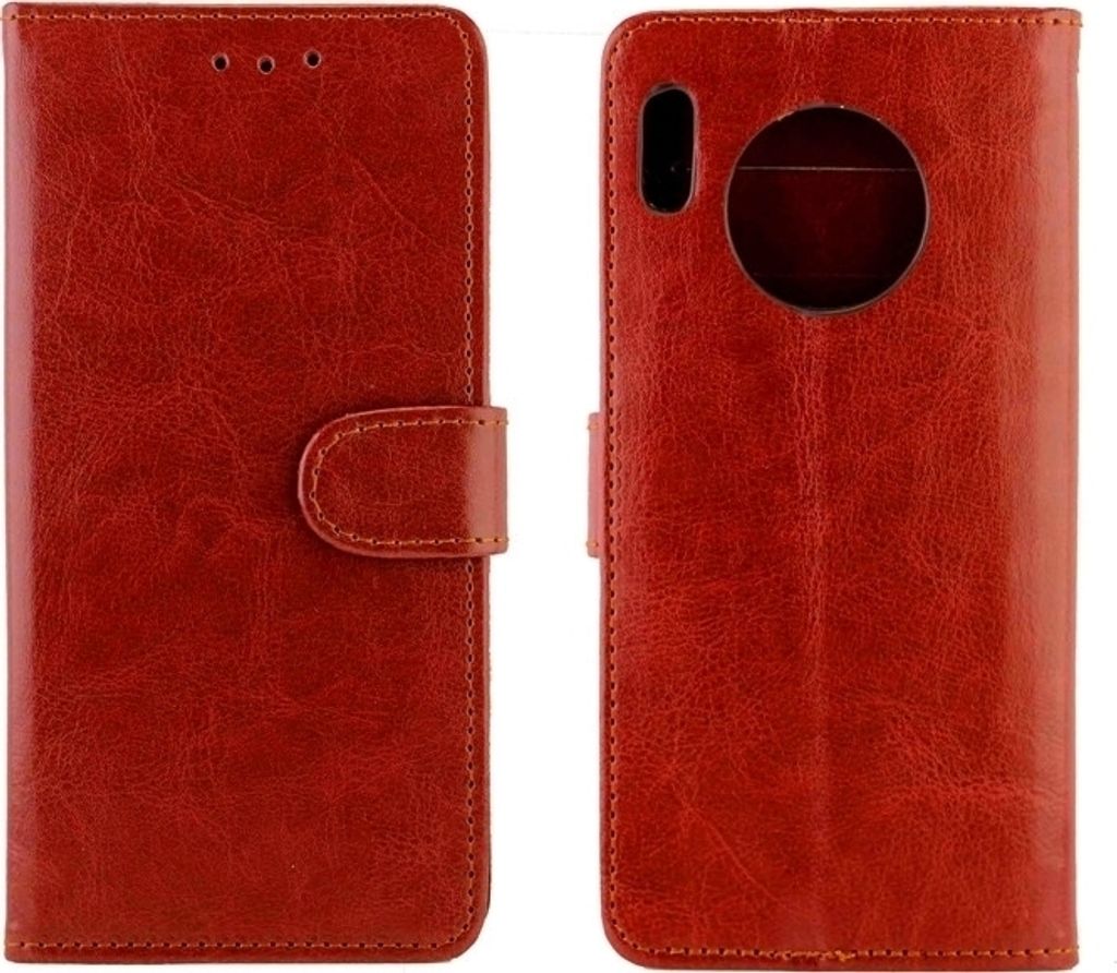Mobigear Wallet Huawei Mate 30 Hülle Klapphülle Geldbörse - Braun