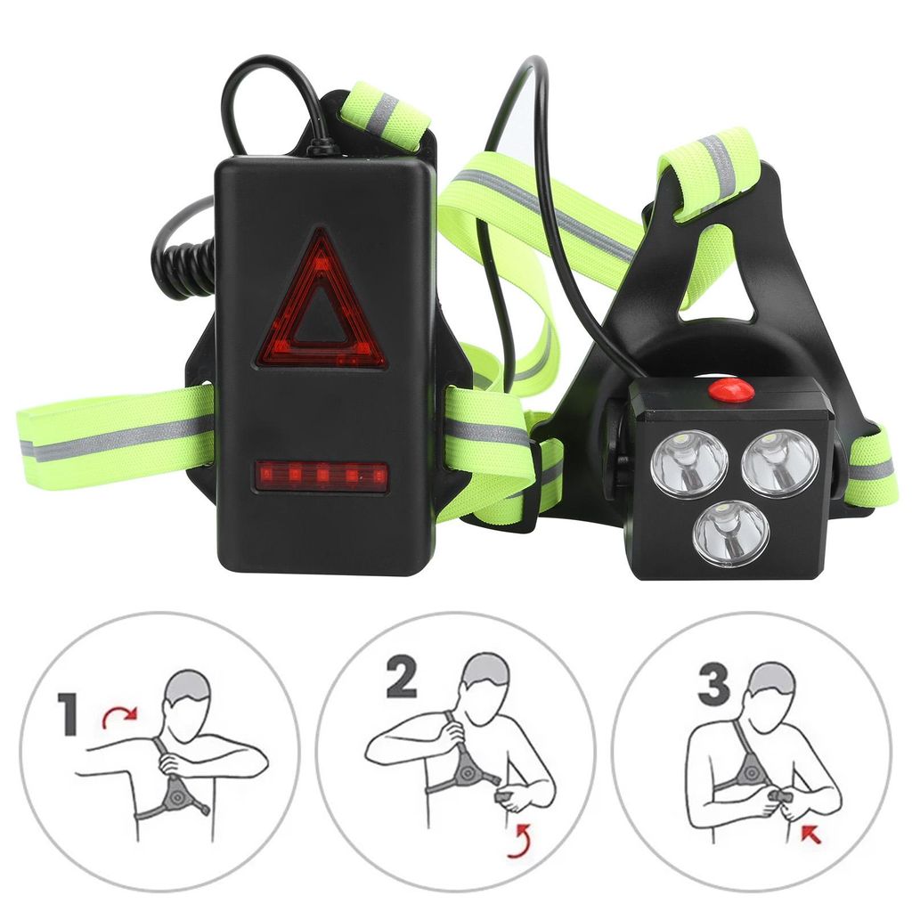 Fascia Da Braccio Per Corsa Notturna Luce A LED Sport All'aria Aperta Luce Lampeggiante Ricaricabile Tramite USB Cintura Di Sicurezza Bracciale Per - Foto 5