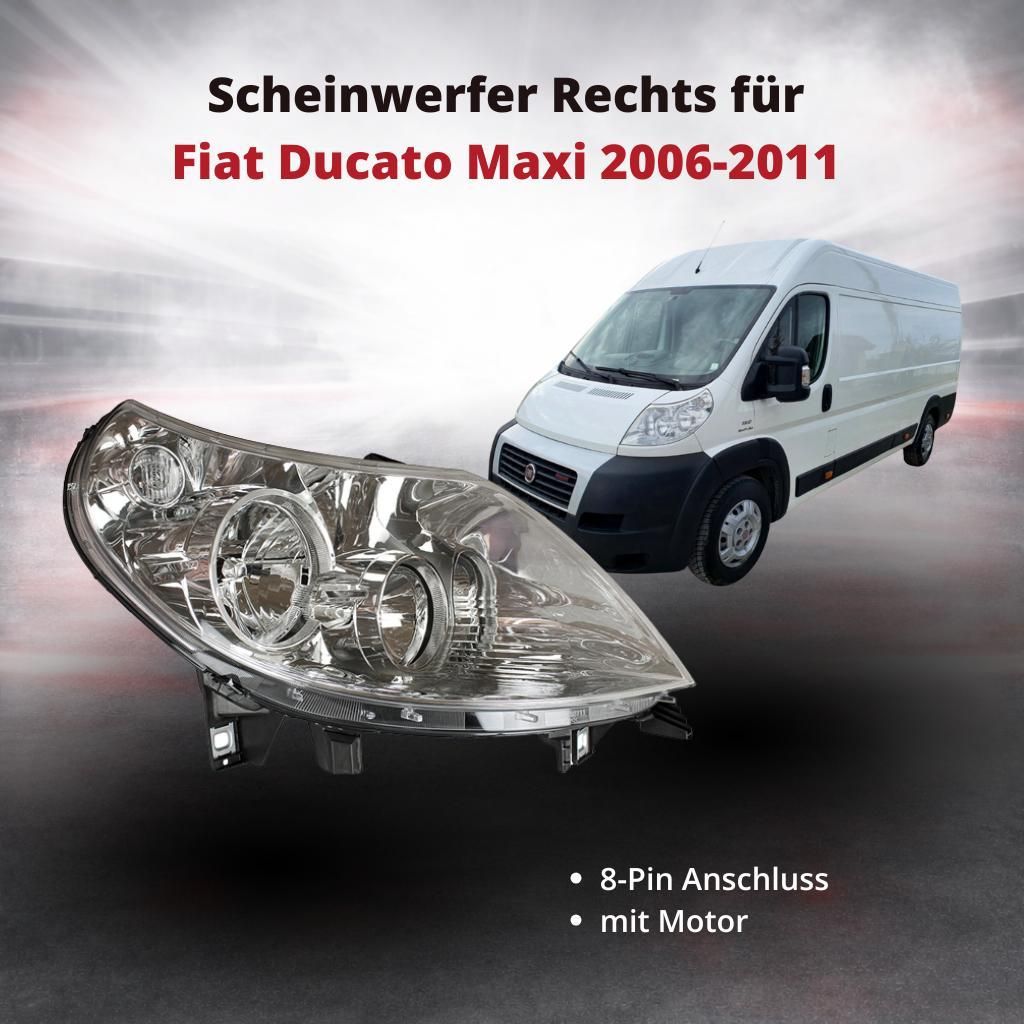 Scheinwerfer Frontscheinwerfer Rechts für Fiat Ducato Maxi 2006-2011 | 8 Pin | mit elektrischer Leuchtweitenregulierung | OEM 1340663080