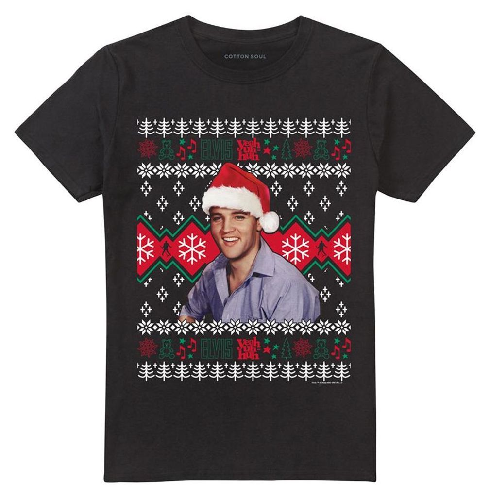 Elvis Presley - "Ugly" T-Shirt für Herren/Damen Uni TV33310 (3XL) (Schwarz)