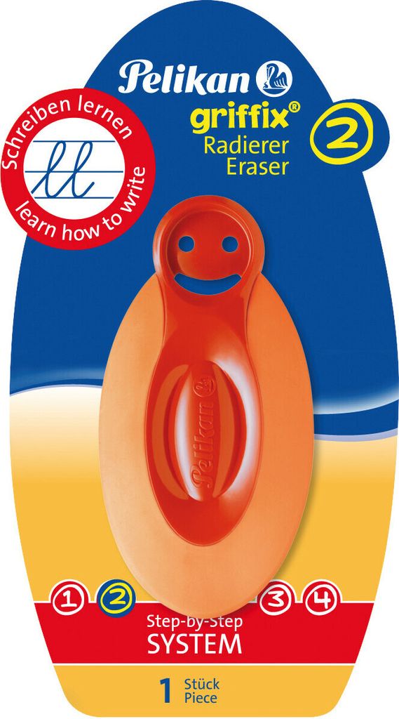 Pelikan Griffix, Kunststoff, Orange, Rot, Erwachsene & Kinder, Sichtverpackung, 1 Stück(e)
